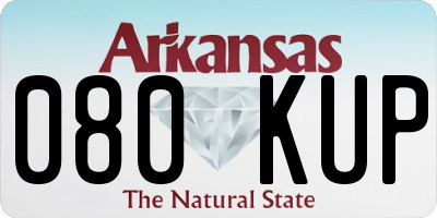 AR license plate 080KUP