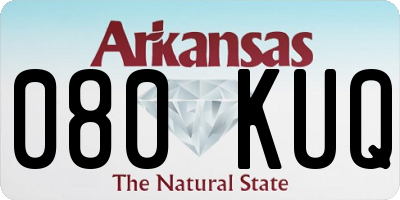 AR license plate 080KUQ
