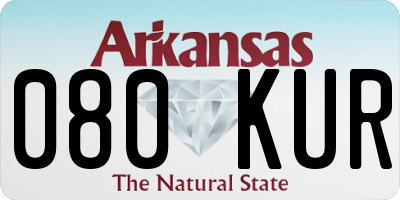 AR license plate 080KUR