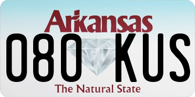 AR license plate 080KUS