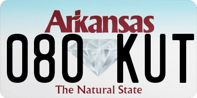 AR license plate 080KUT
