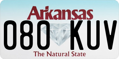 AR license plate 080KUV