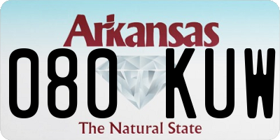 AR license plate 080KUW