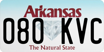 AR license plate 080KVC