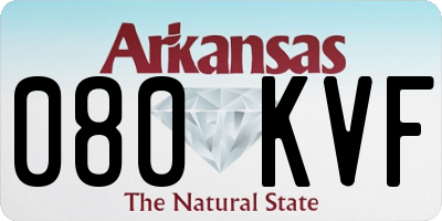 AR license plate 080KVF