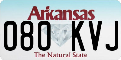 AR license plate 080KVJ