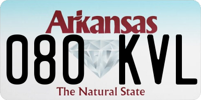AR license plate 080KVL