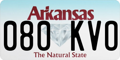 AR license plate 080KVO