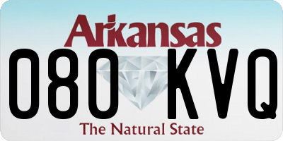 AR license plate 080KVQ