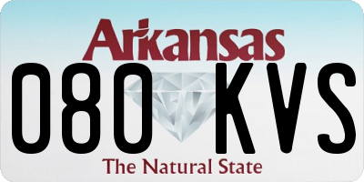 AR license plate 080KVS