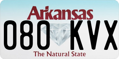 AR license plate 080KVX