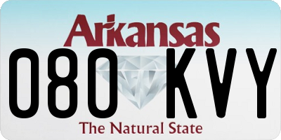 AR license plate 080KVY