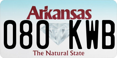 AR license plate 080KWB