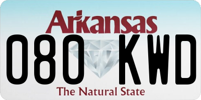 AR license plate 080KWD