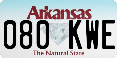 AR license plate 080KWE