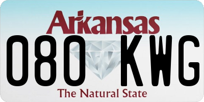 AR license plate 080KWG