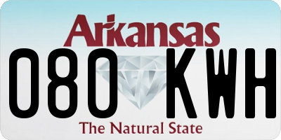 AR license plate 080KWH