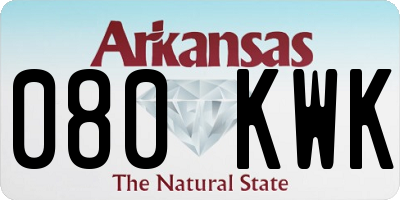 AR license plate 080KWK