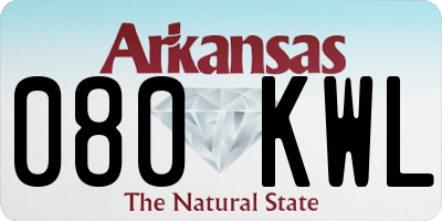 AR license plate 080KWL