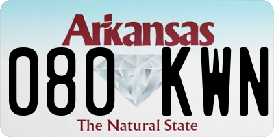 AR license plate 080KWN