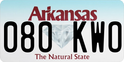 AR license plate 080KWO