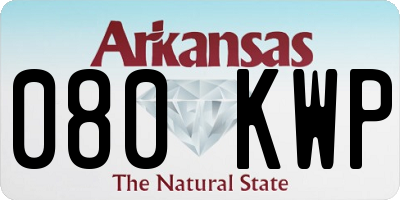 AR license plate 080KWP
