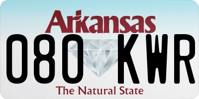 AR license plate 080KWR