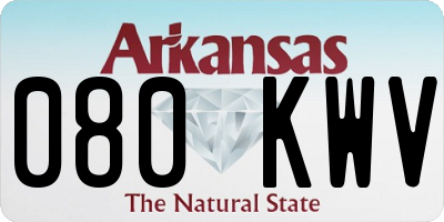 AR license plate 080KWV
