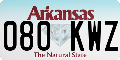 AR license plate 080KWZ
