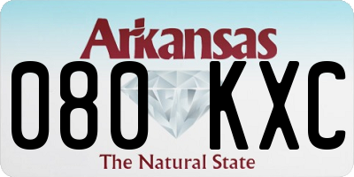 AR license plate 080KXC