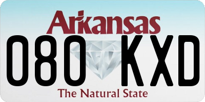 AR license plate 080KXD