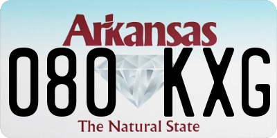 AR license plate 080KXG