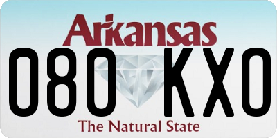 AR license plate 080KXO