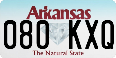 AR license plate 080KXQ