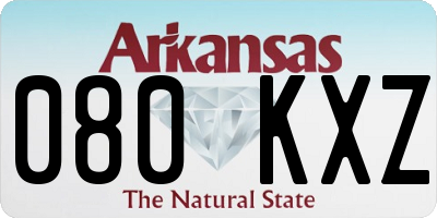 AR license plate 080KXZ
