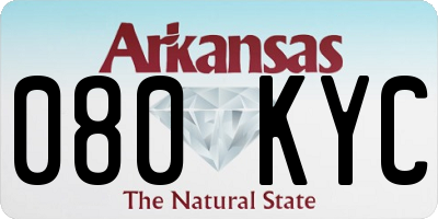 AR license plate 080KYC