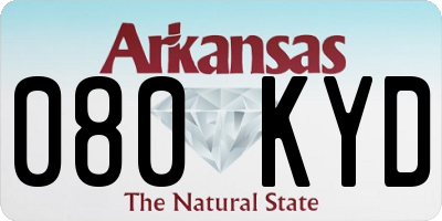 AR license plate 080KYD