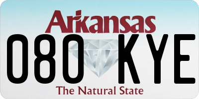 AR license plate 080KYE