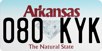 AR license plate 080KYK