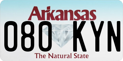 AR license plate 080KYN