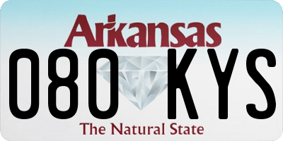 AR license plate 080KYS