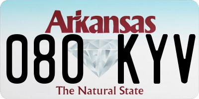 AR license plate 080KYV