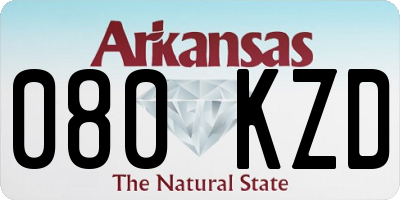 AR license plate 080KZD