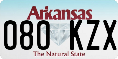 AR license plate 080KZX