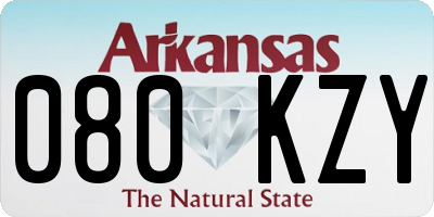 AR license plate 080KZY
