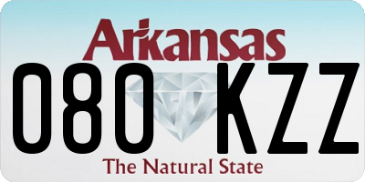 AR license plate 080KZZ
