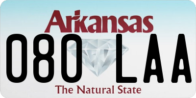 AR license plate 080LAA