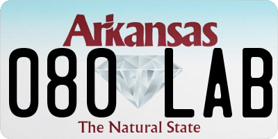 AR license plate 080LAB