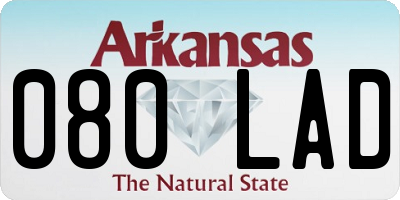 AR license plate 080LAD