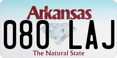 AR license plate 080LAJ